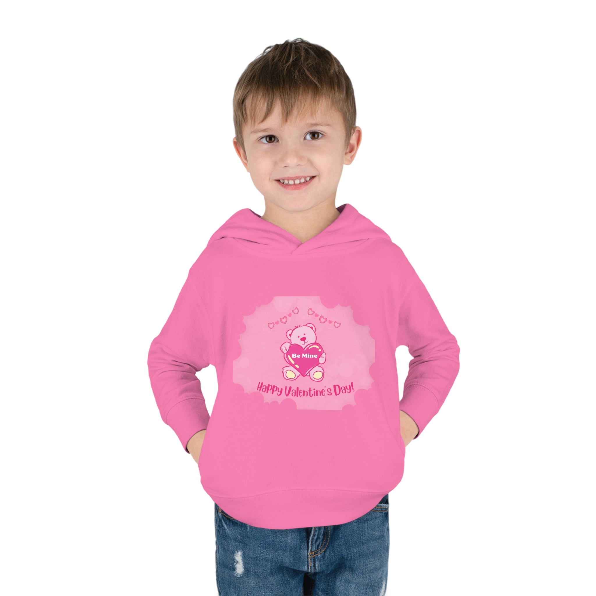 Happy Valentine's Day Be Mine Toddler Pullover Fleece Hoodie