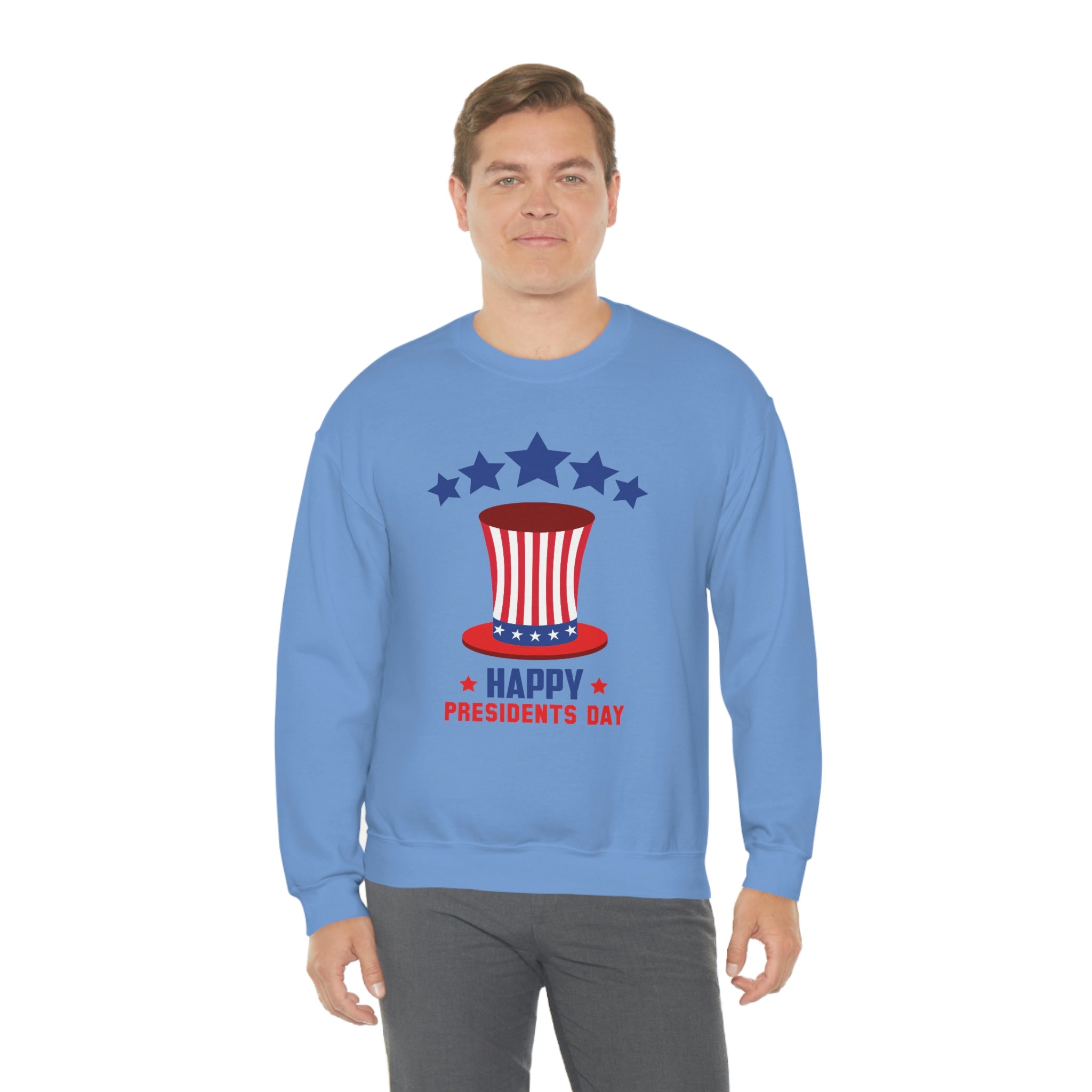 Happy President's Day Hat Unisex Heavy Blend™ Crewneck Sweatshirt