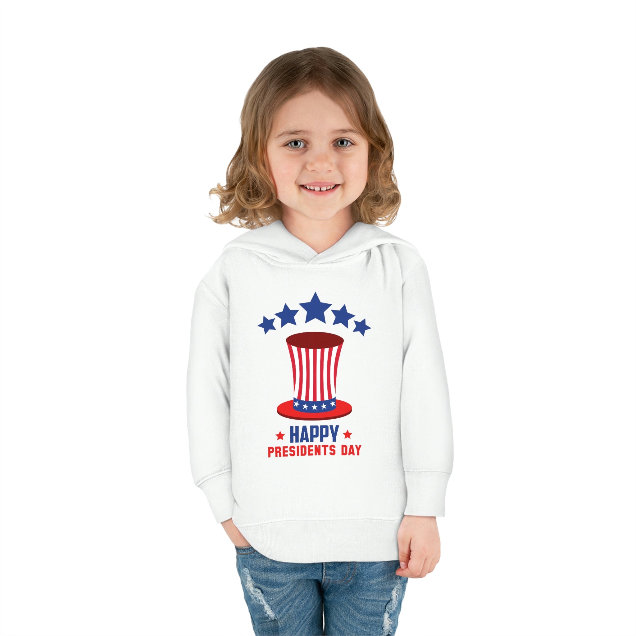 Happy President's Day Hat Toddler Pullover Fleece Hoodie