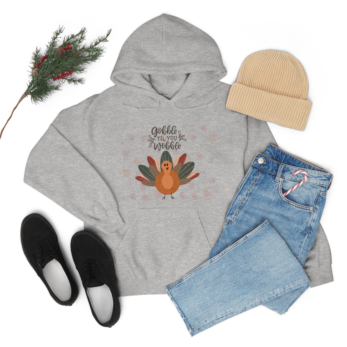 Gobble Til You Wobble Unisex Heavy Blend™ Hooded Sweatshirt