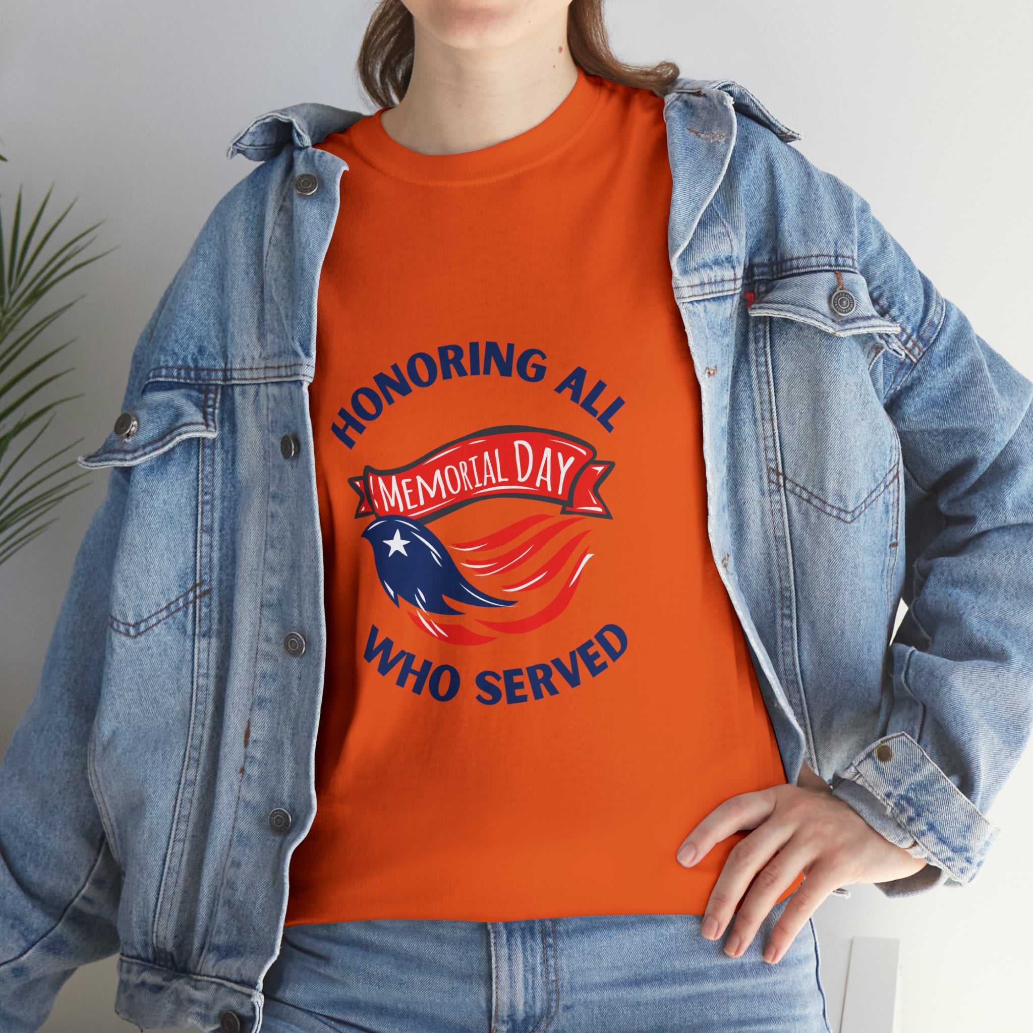 Memorial Day Honoring All Who Served Unisex Heavy Cotton Tee