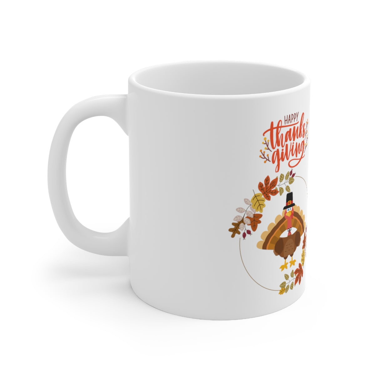 Happy Thanksgiving Pilgrim Turkey Ceramic Mug 11oz