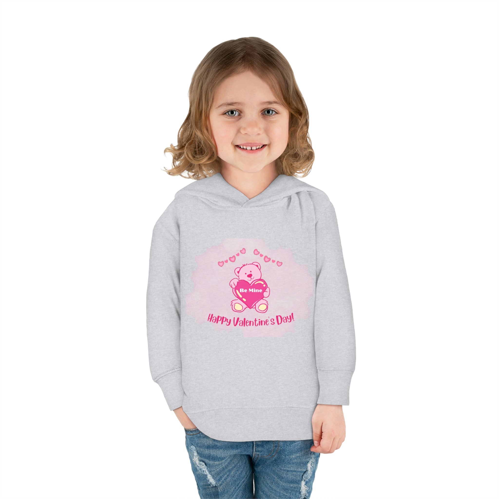 Happy Valentine's Day Be Mine Toddler Pullover Fleece Hoodie