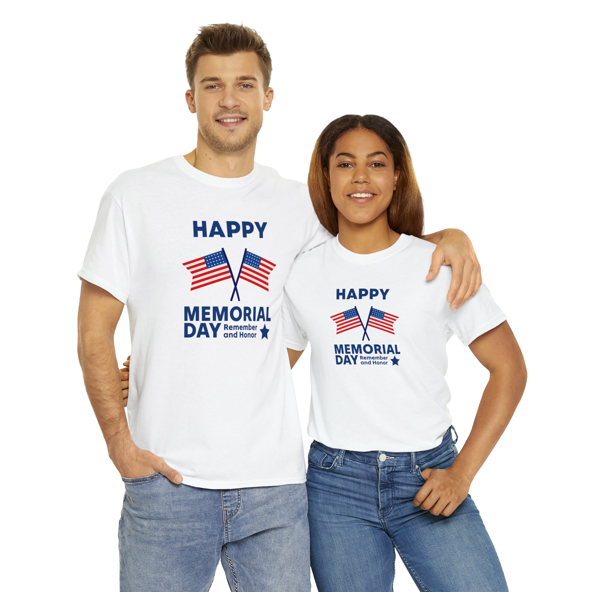 Happy Memorial Day Unisex Heavy Cotton Tee