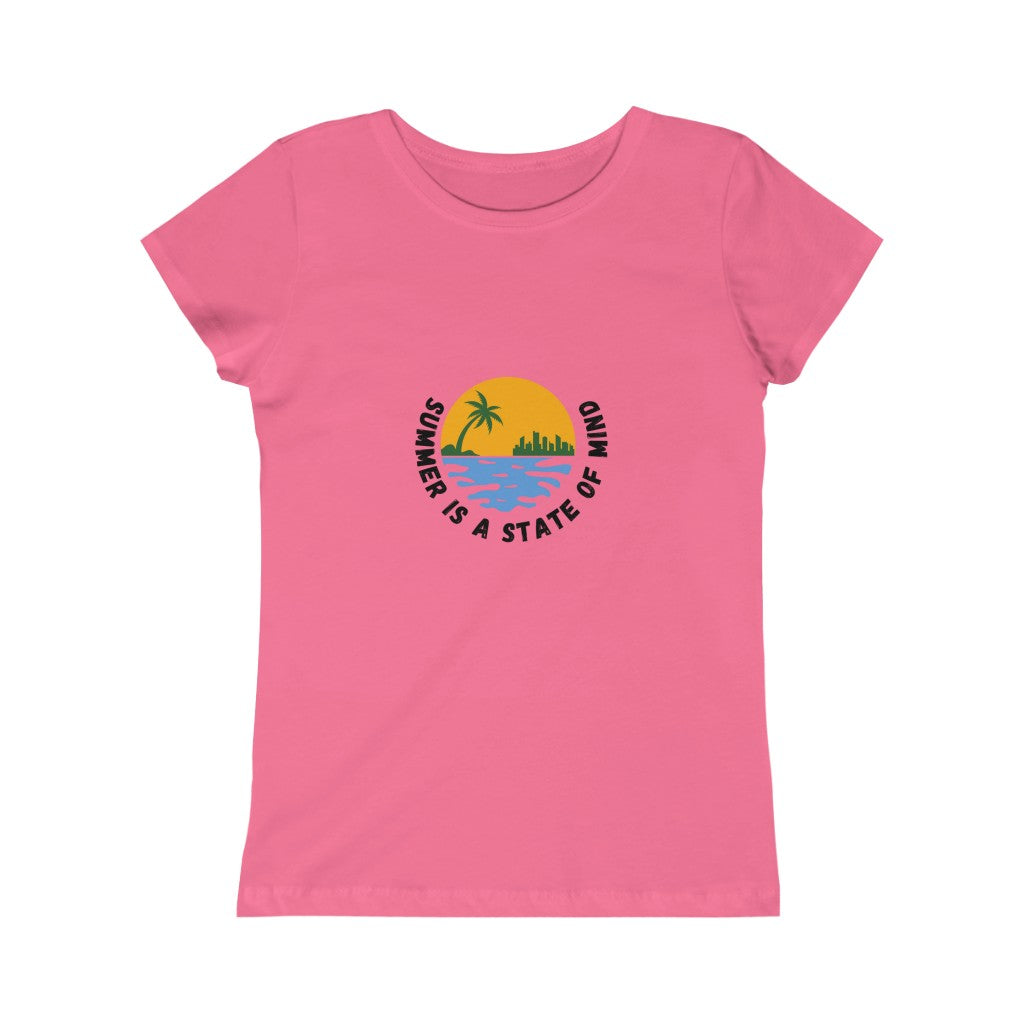 Summer Is A State Of Mind Girls Princess Tee