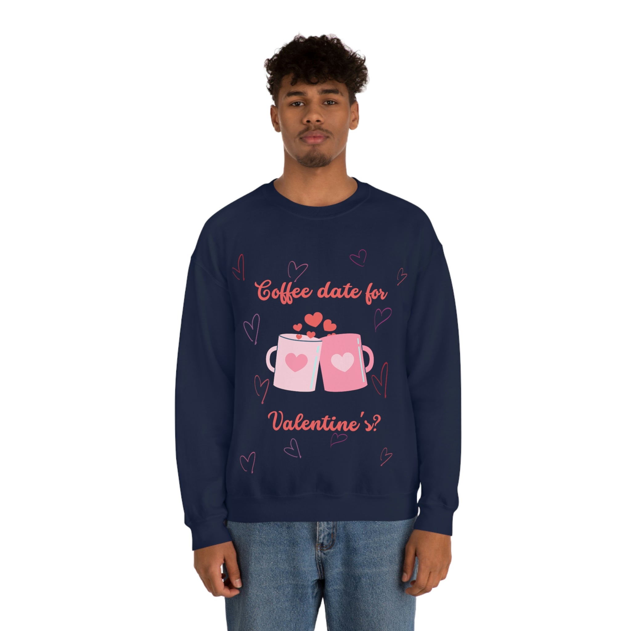 Coffee Date For Valentine's Unisex Heavy Blend™ Crewneck Sweatshirt