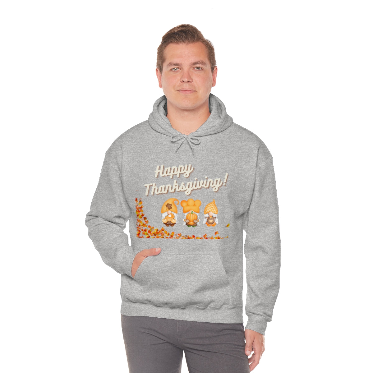 Happy Thanksgiving Gnome Unisex Heavy Blend™ Hooded Sweatshirt