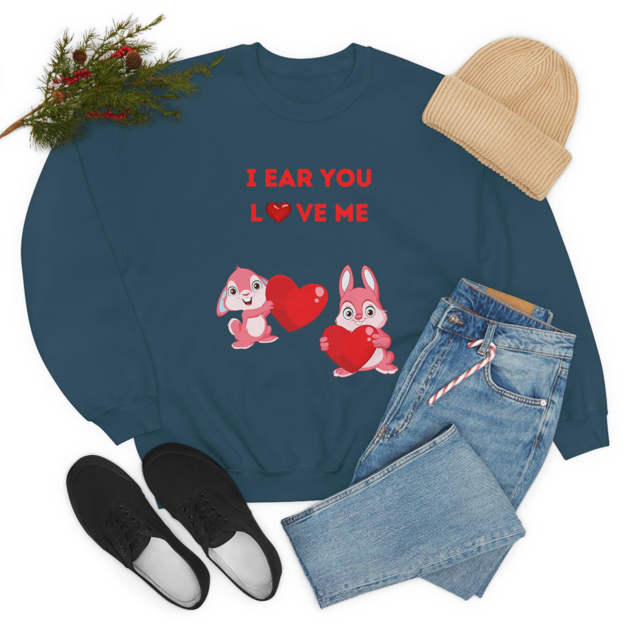 I Ear You Love Me Unisex Heavy Blend™ Crewneck Sweatshirt