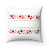 Little Hearts Spun Polyester Square Pillow