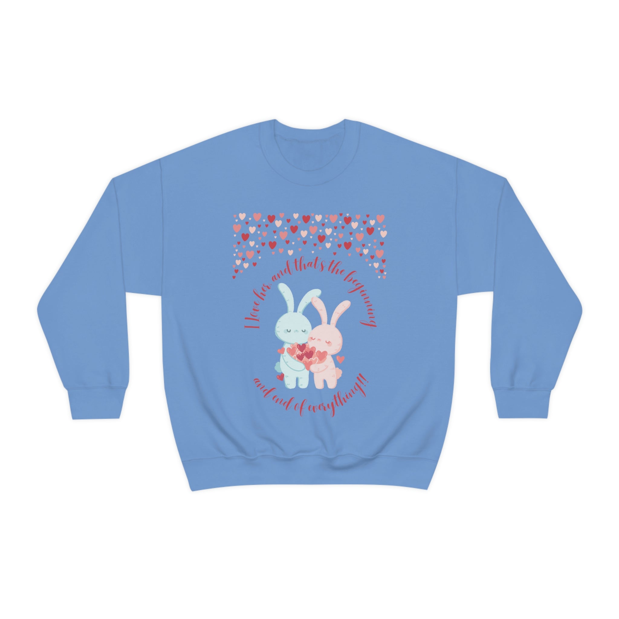 The I Love Her U & Me Unisex Heavy Blend™ Crewneck Sweatshirt