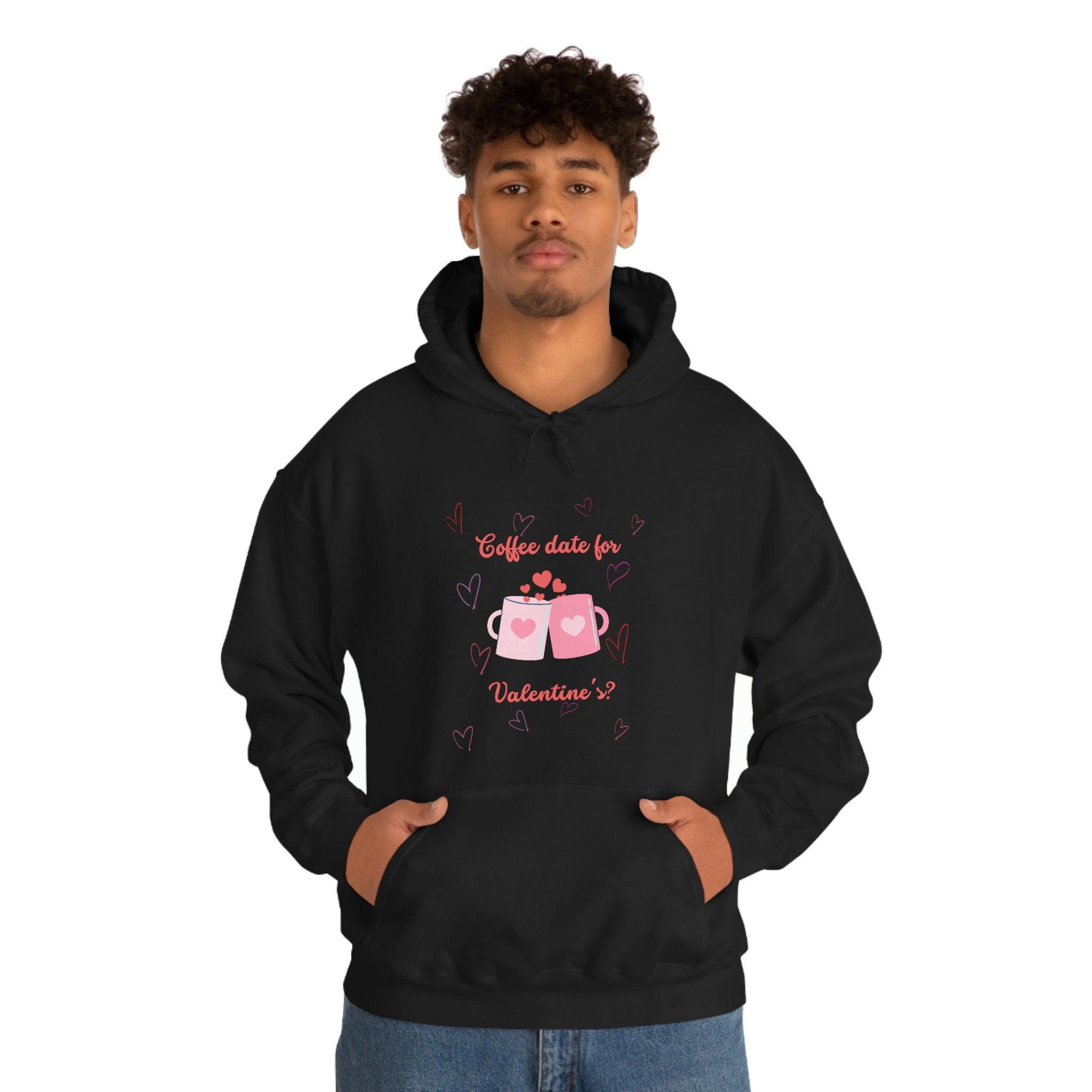 Coffee Date For Valentine's Unisex Heavy Blend™ Hooded Sweatshirt