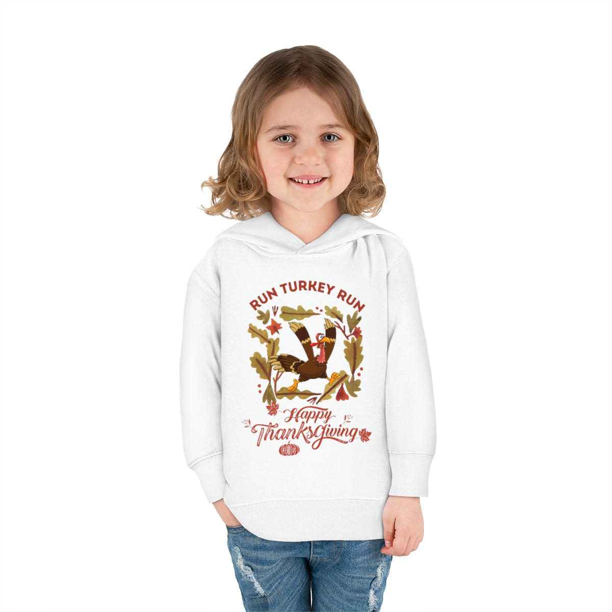 Run Turkey Run Toddler Pullover Fleece Hoodie