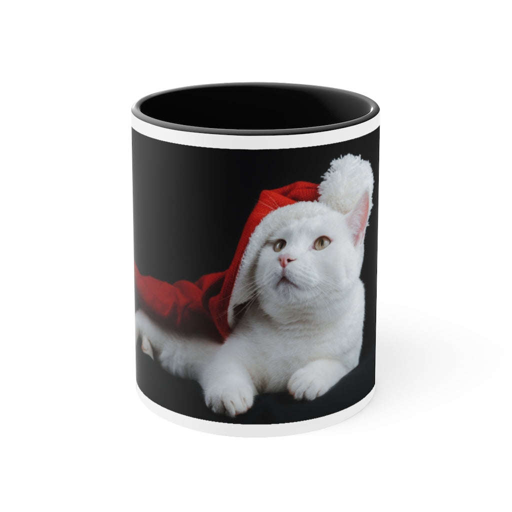 Christmas Kitty Accent Coffee Mug, 11oz