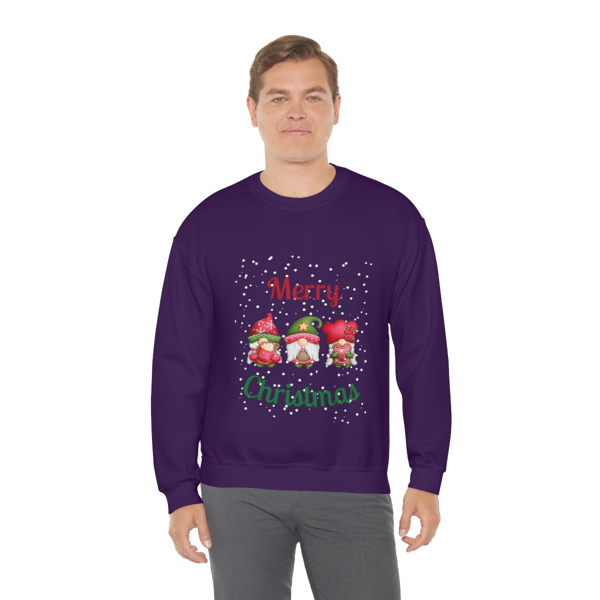 Three Gnomes Merry Christmas Unisex Heavy Blend™ Crewneck Sweatshirt