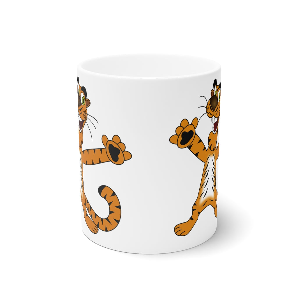 Tiger White Ceramic Mug, 11oz and 15oz