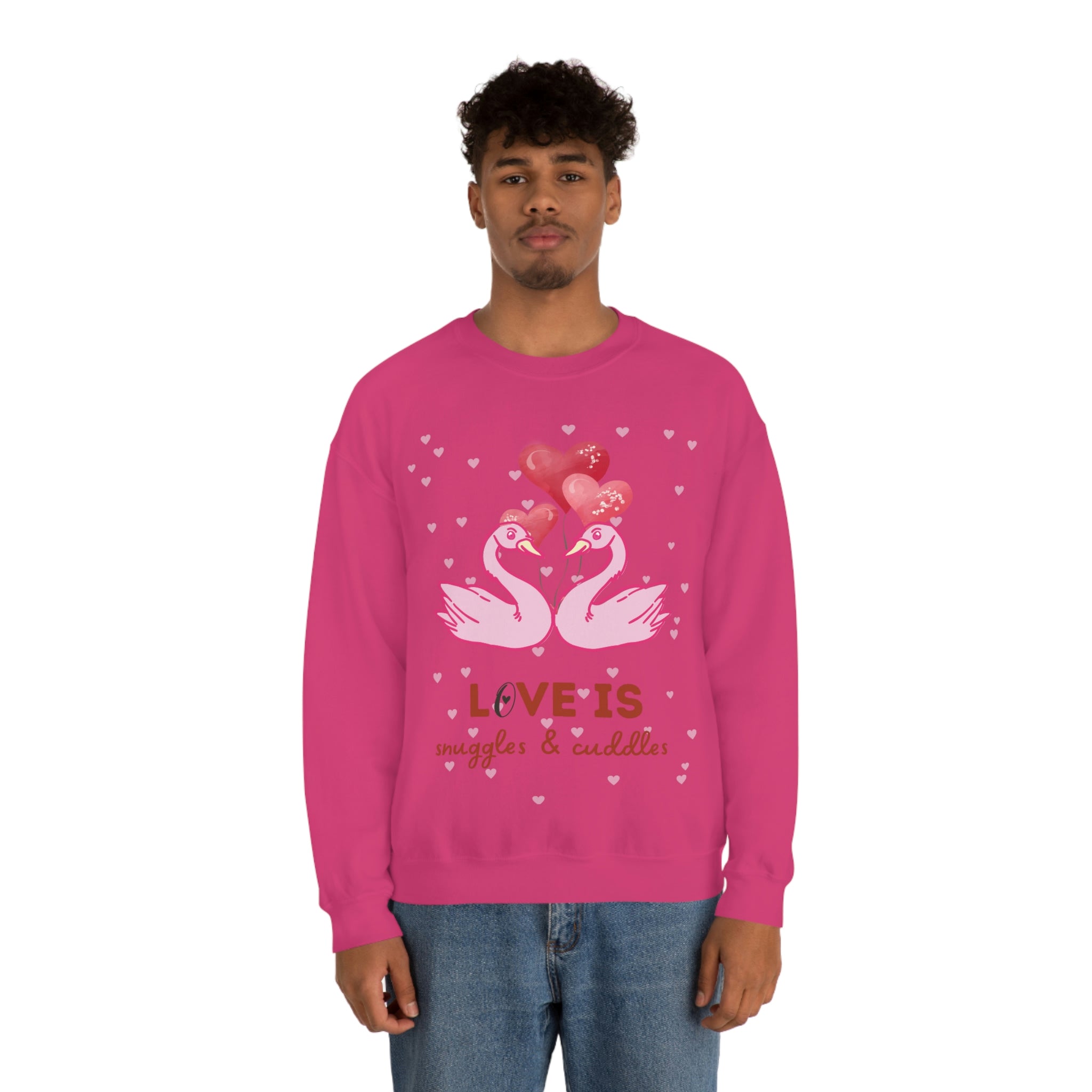 Love Is Snuggles & Cuddles Unisex Heavy Blend™ Crewneck Sweatshirt