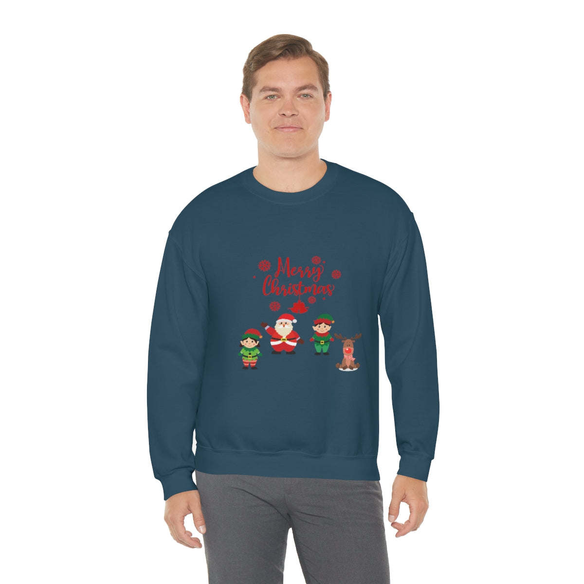 Merry Christmas From Santa & Helpers Unisex Heavy Blend™ Crewneck Sweatshirt