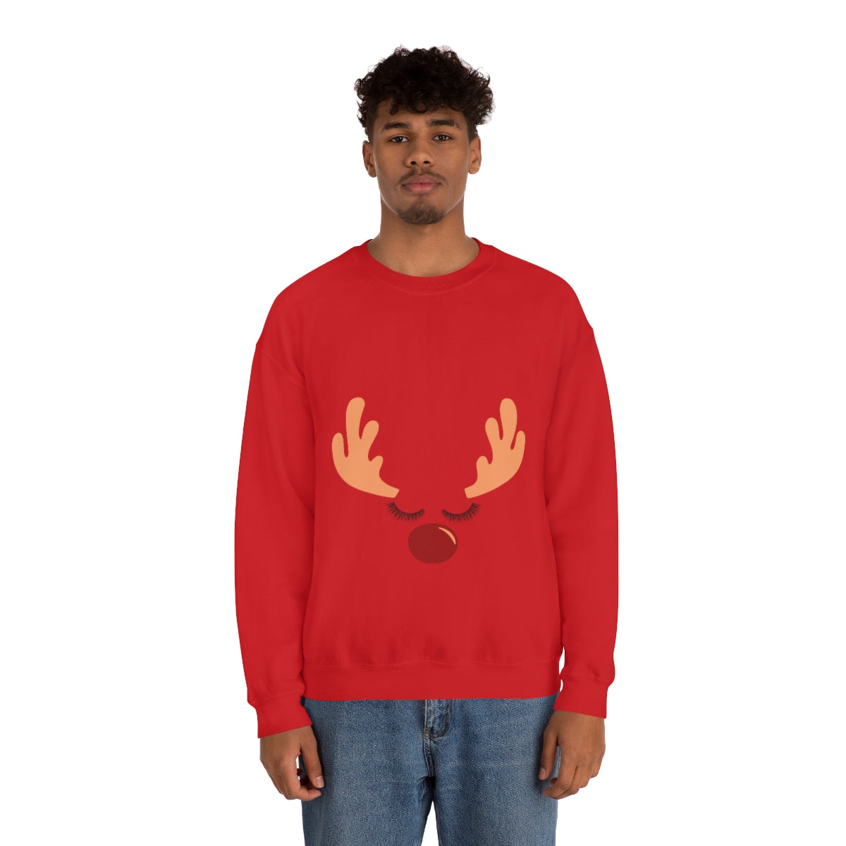 Reindeer Christmas Unisex Heavy Blend™ Crewneck Sweatshirt