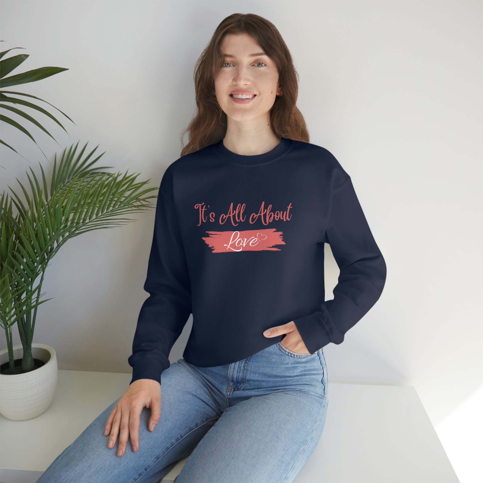 It's All About Love Unisex Heavy Blend™ Crewneck Sweatshirt