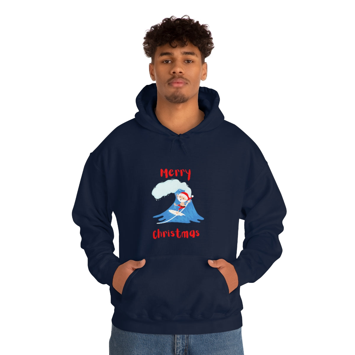 Surfing Santa Unisex Heavy Blend™ Hooded Sweatshirt