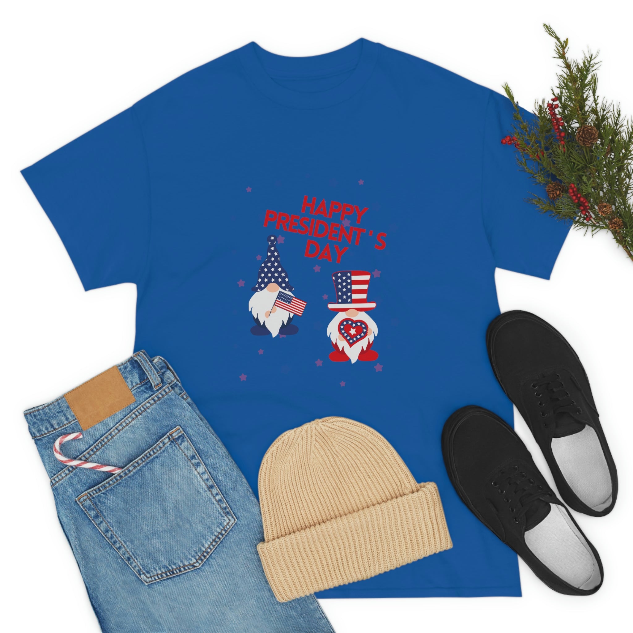 Happy President's Day Gnome Unisex Heavy Cotton Tee