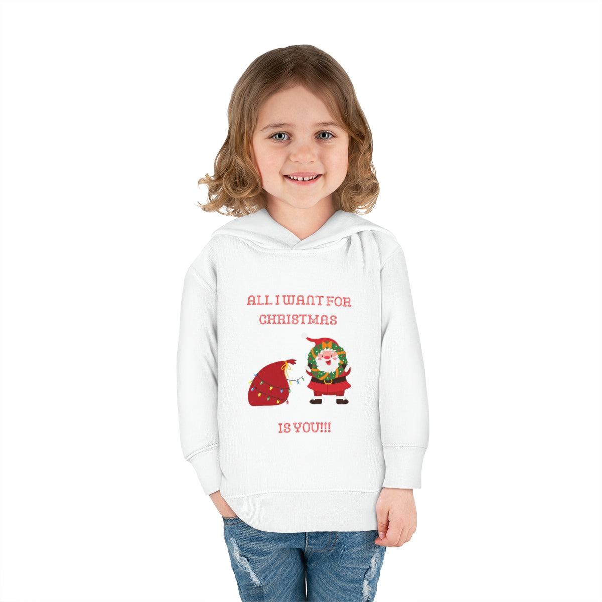 All I Want For Christmas Is You!!!Toddler Pullover Fleece Hoodie
