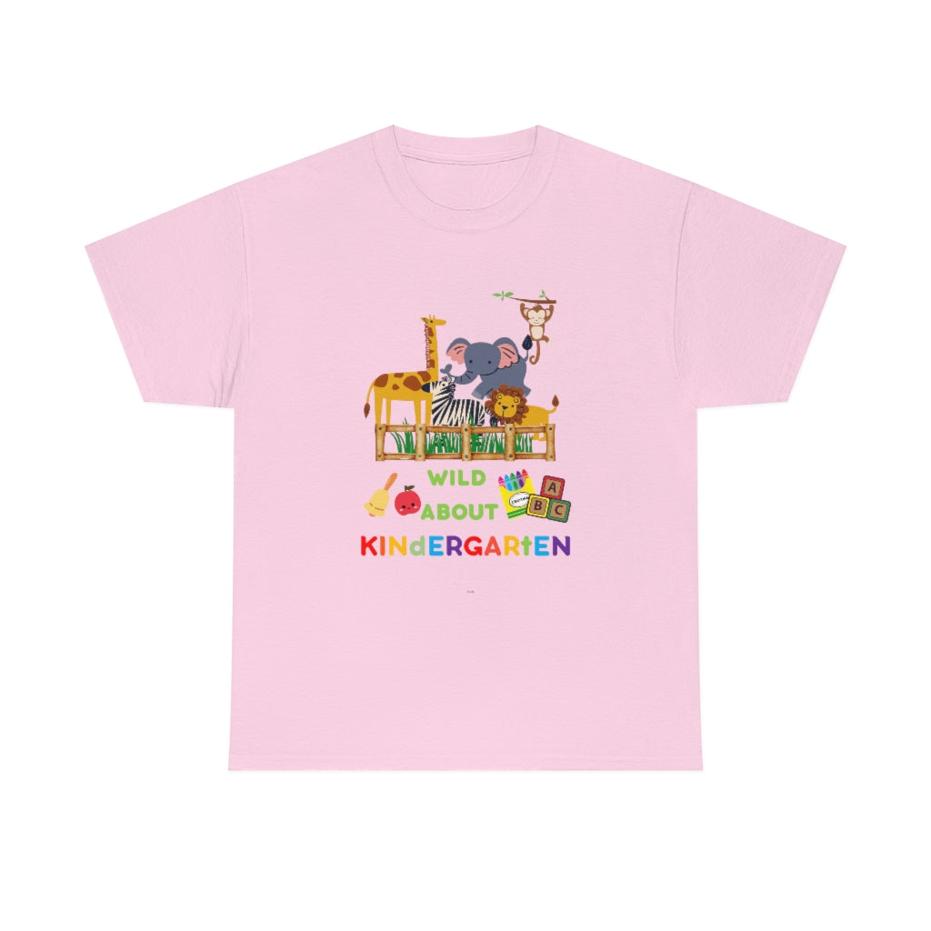 Wild About Kindergarten Unisex Heavy Cotton Tee