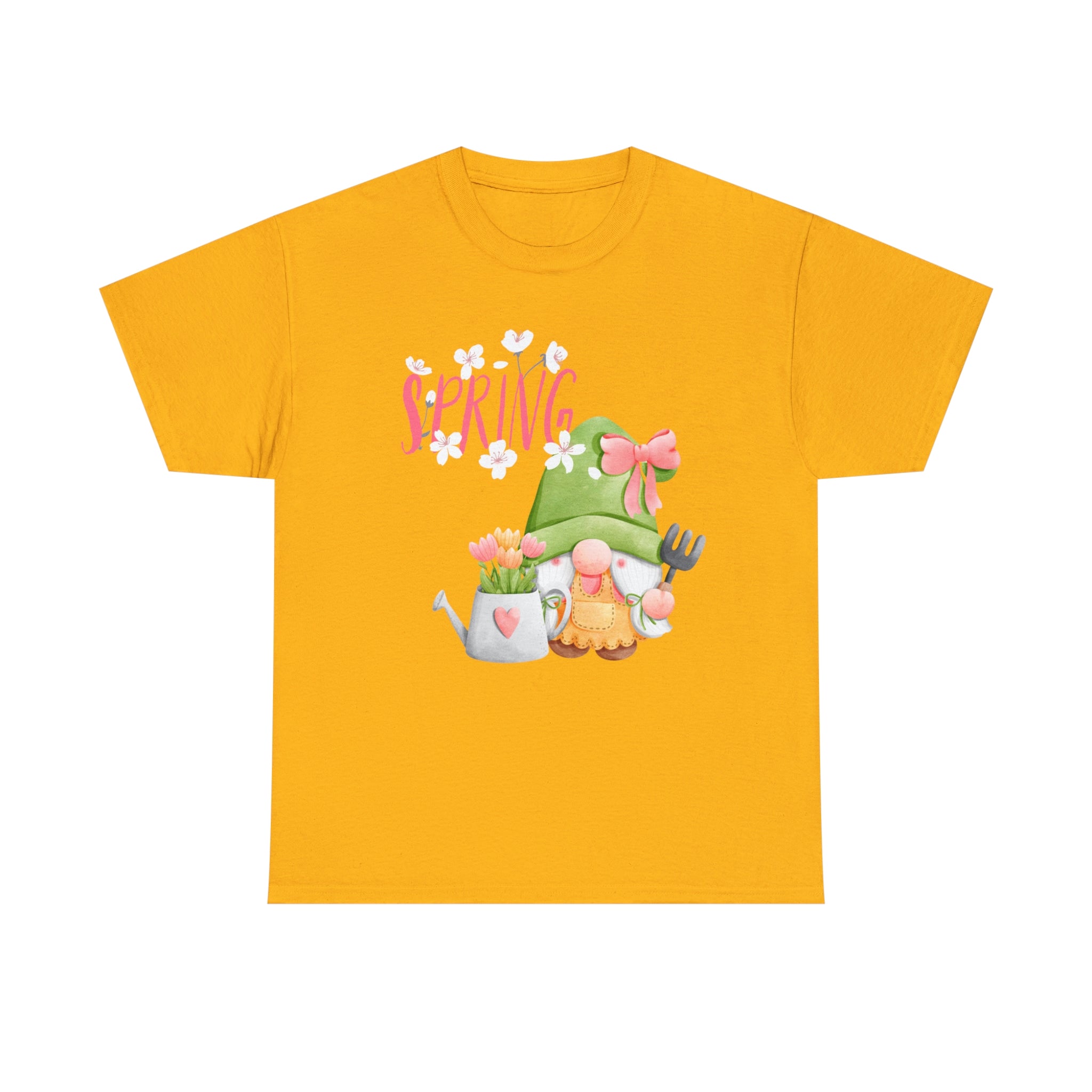 Gnome Happy Spring Unisex Heavy Cotton Tee
