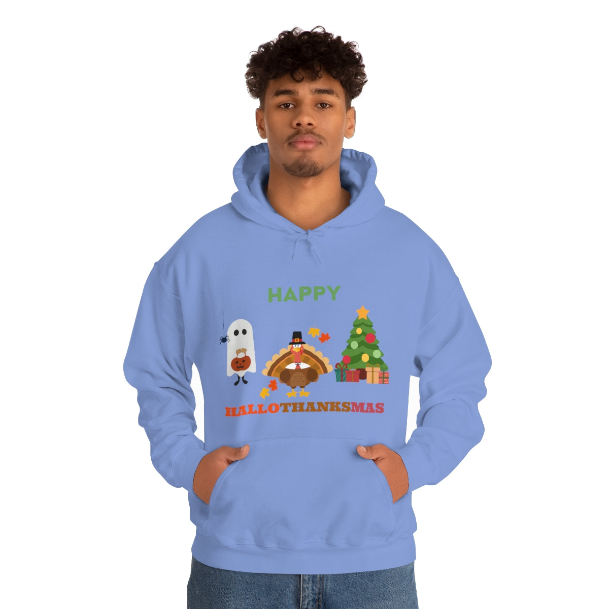 Happy Hallothanksmas Unisex Heavy Blend™ Hooded Sweatshirt
