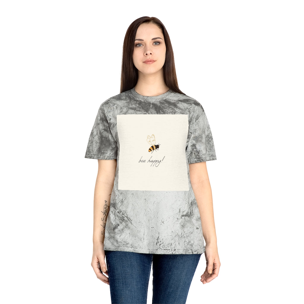 Bee Happy Unisex Color Blast T-Shirt