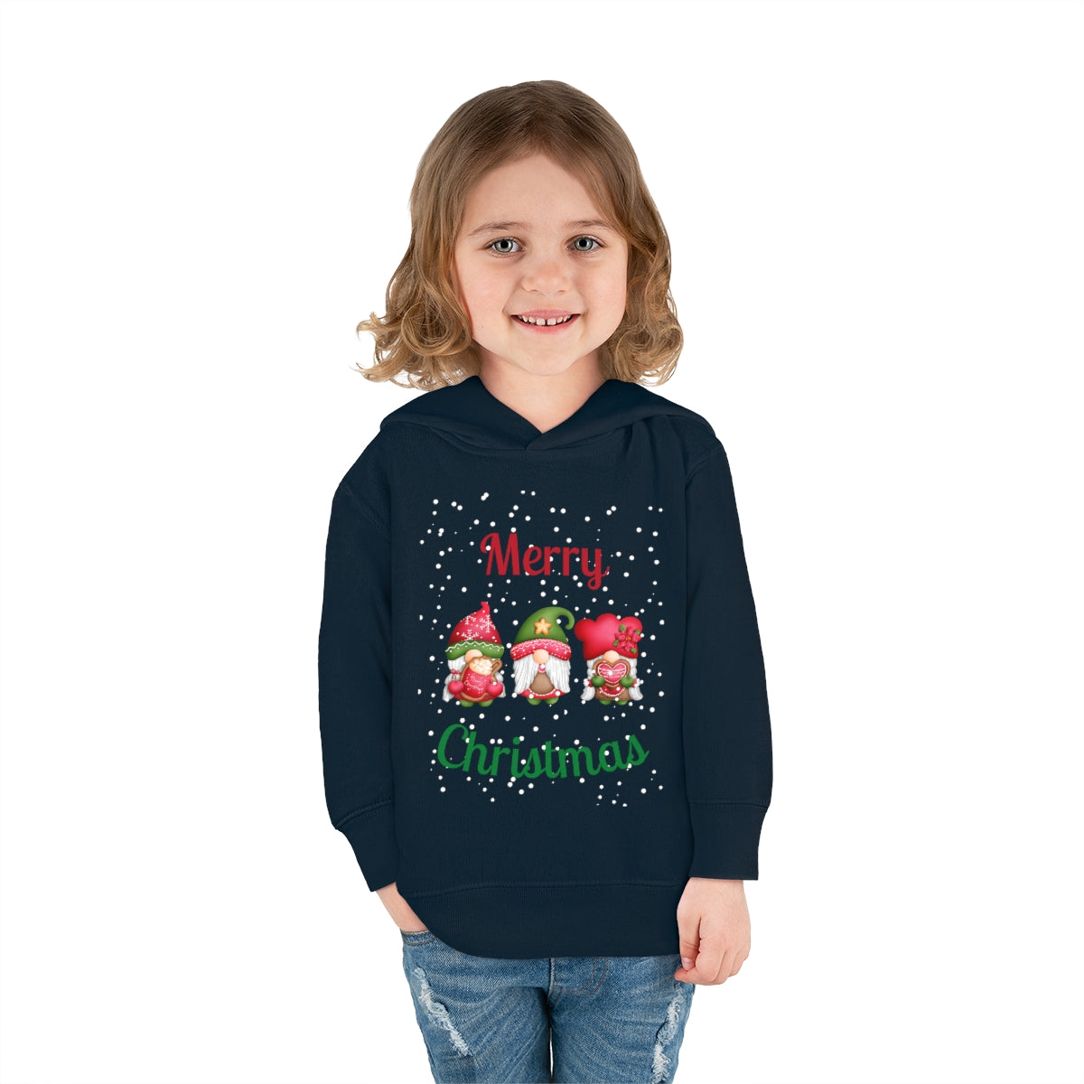 Three Gnomes Merry Christmas Toddler Pullover Fleece Hoodie