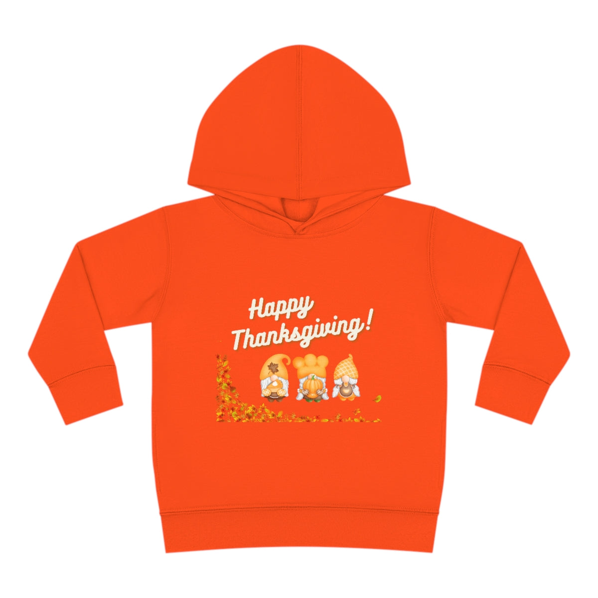 Happy Thanksgiving Gnome Toddler Pullover Fleece Hoodie