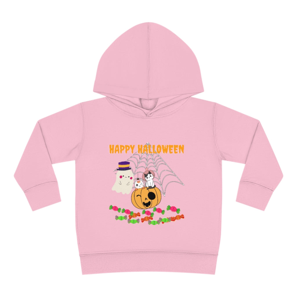 Happy Halloween Little Cats Toddler Pullover Fleece Hoodie