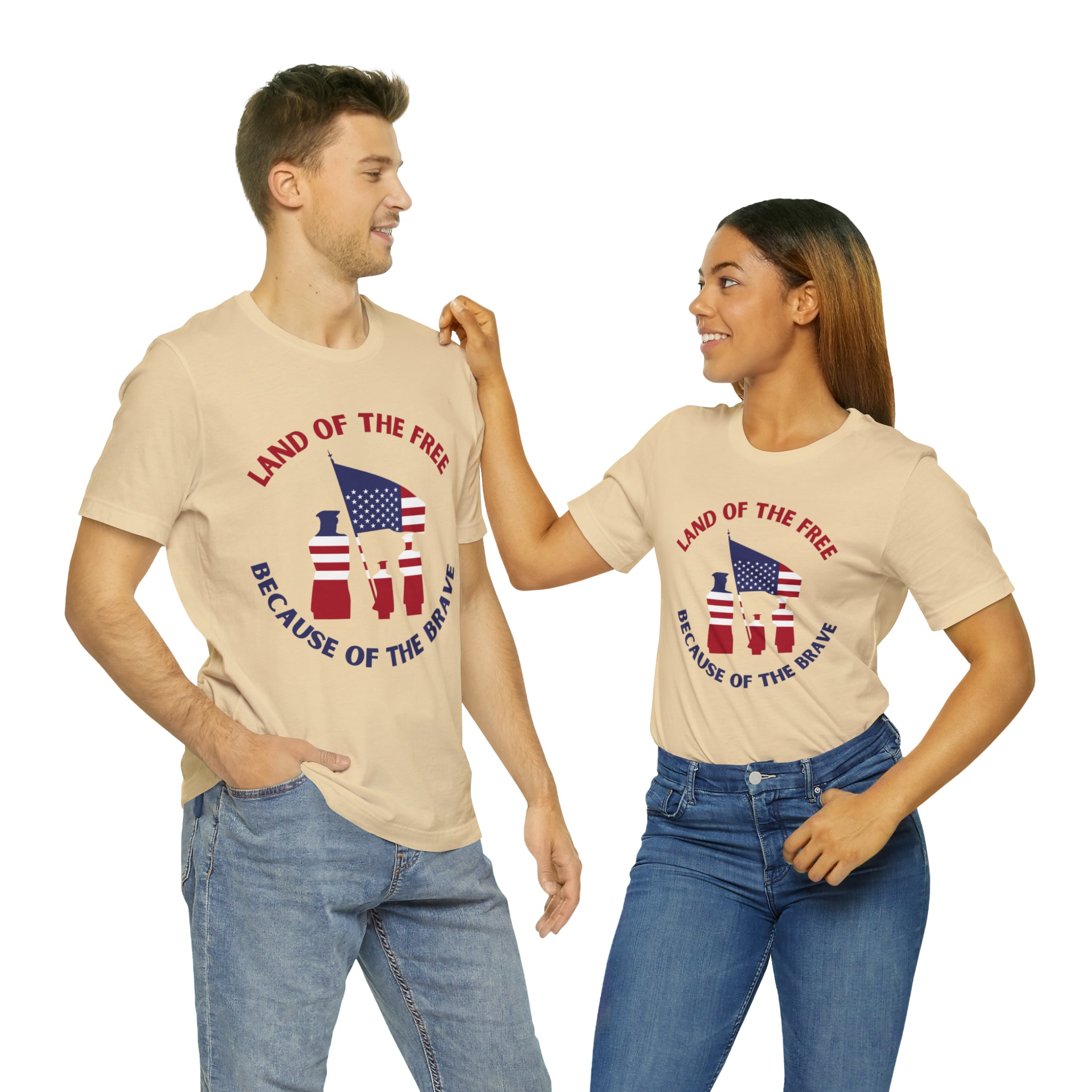 Memorial Day Land Of The Free Unisex Jersey Short Sleeve Tee