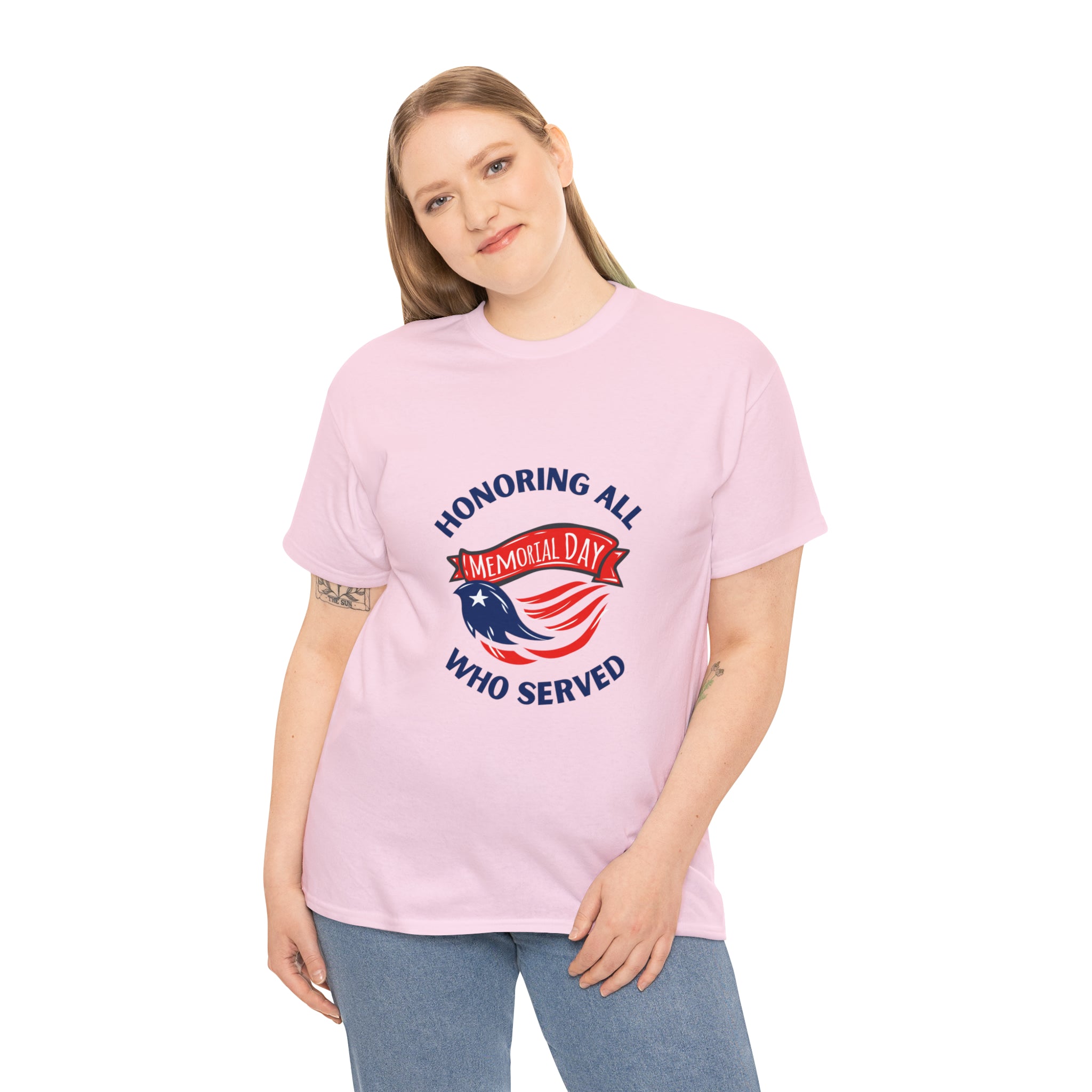 Memorial Day Honoring All Who Served Unisex Heavy Cotton Tee