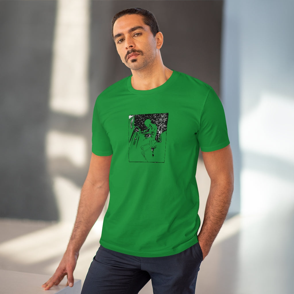 Skeleton Piano Player Organic Creator T-shirt - Unisex