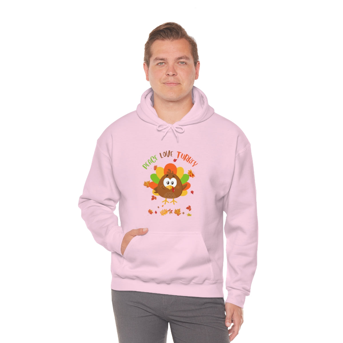 Peace Love Turkey Unisex Heavy Blend™ Hooded Sweatshirt