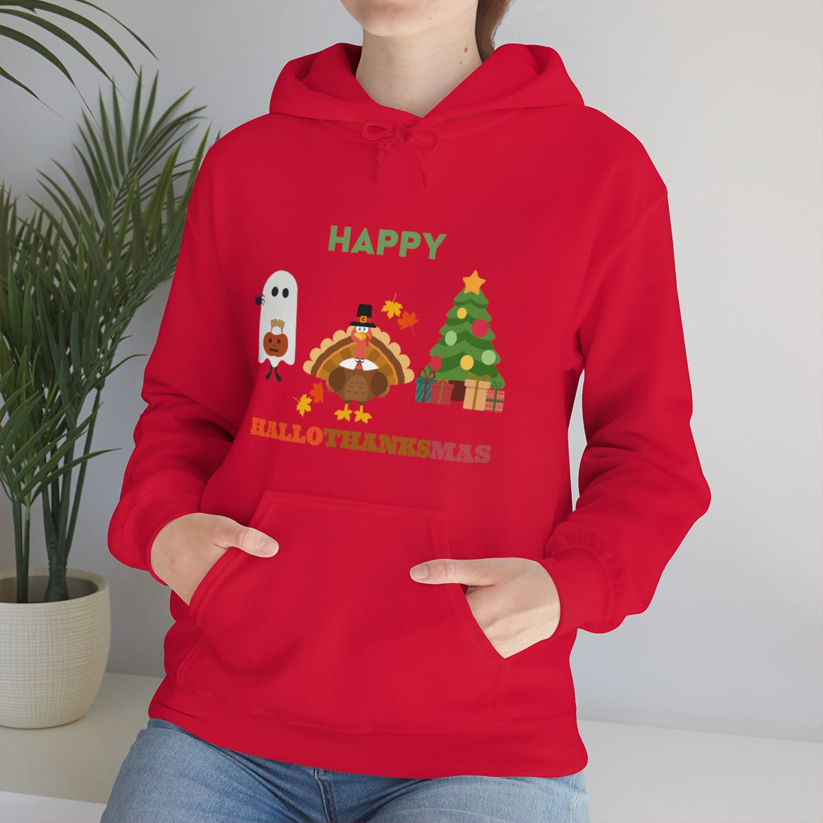 Happy Hallothanksmas Unisex Heavy Blend™ Hooded Sweatshirt