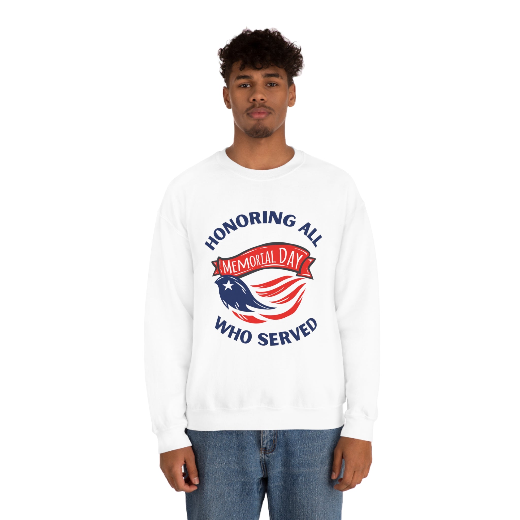 Memorial Day Honoring All Who Served Unisex Heavy Blend™ Crewneck Sweatshirt