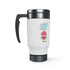 Happy Mother's Day Gnome Stainless Steel Travel Mug with Handle, 14oz