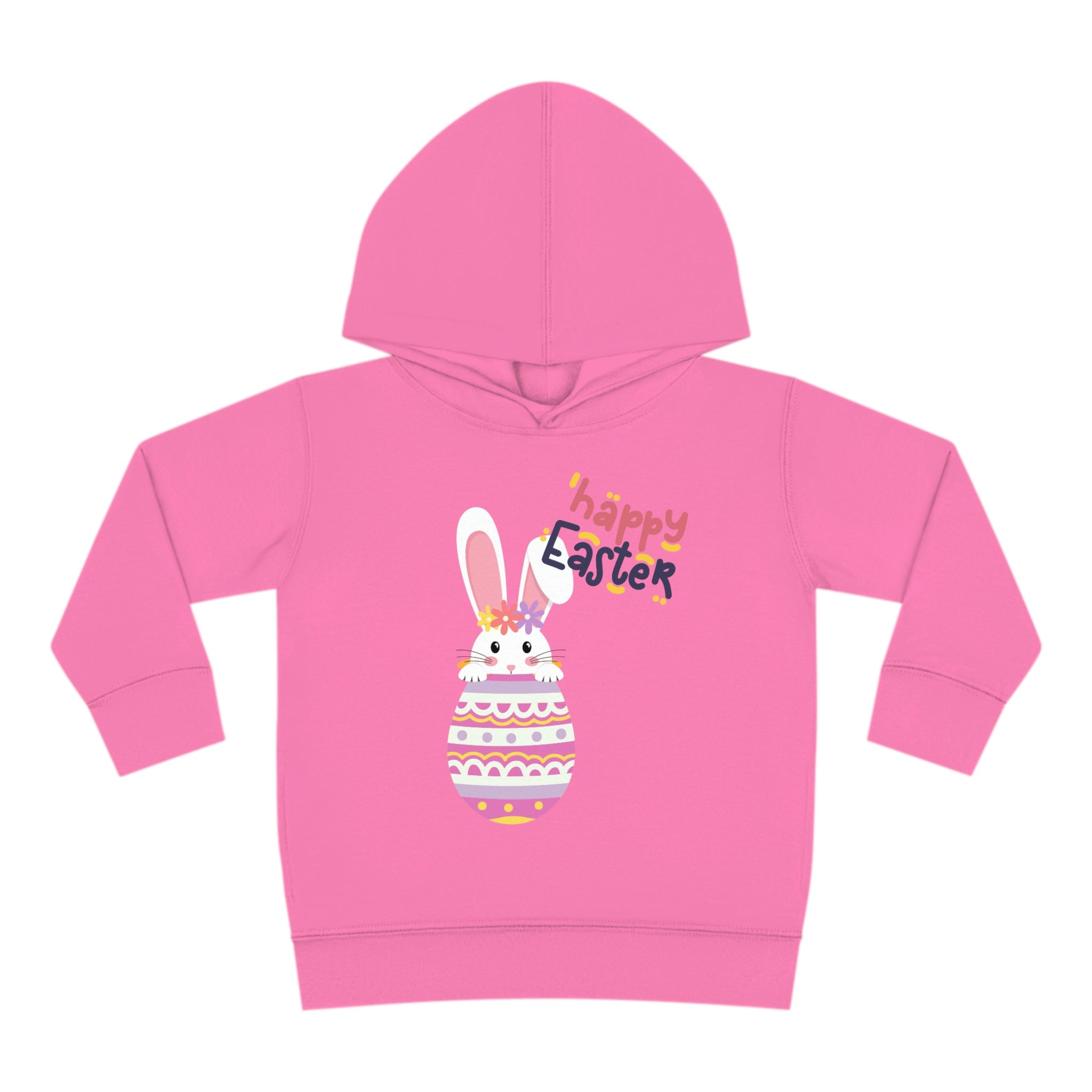 Happy Easter Day Bunny Toddler Pullover Fleece Hoodie