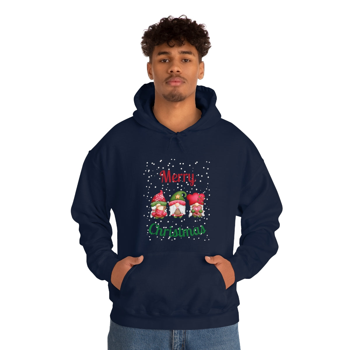 Three Gnomes Merry Christmas Unisex Heavy Blend™ Hooded Sweatshirt