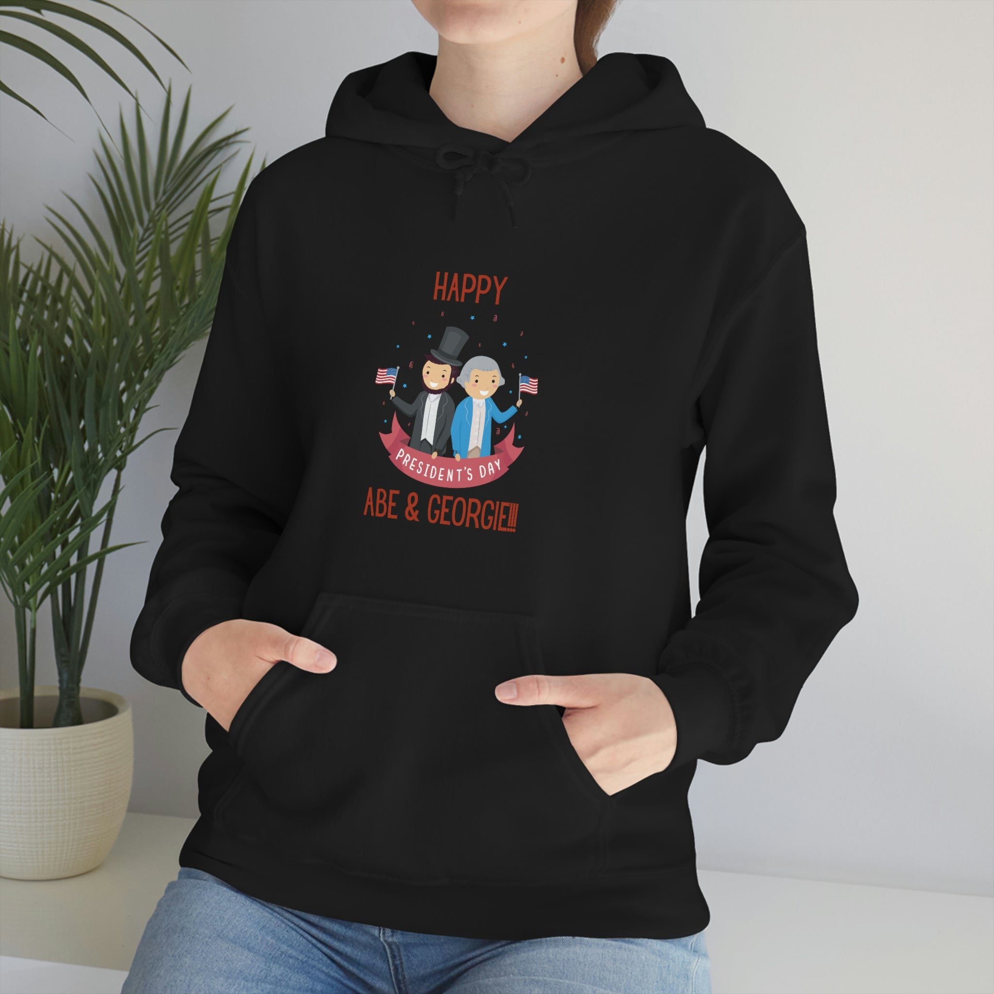 Happy President's Day Abe & Georgie!!! Unisex Heavy Blend™ Hooded Sweatshirt