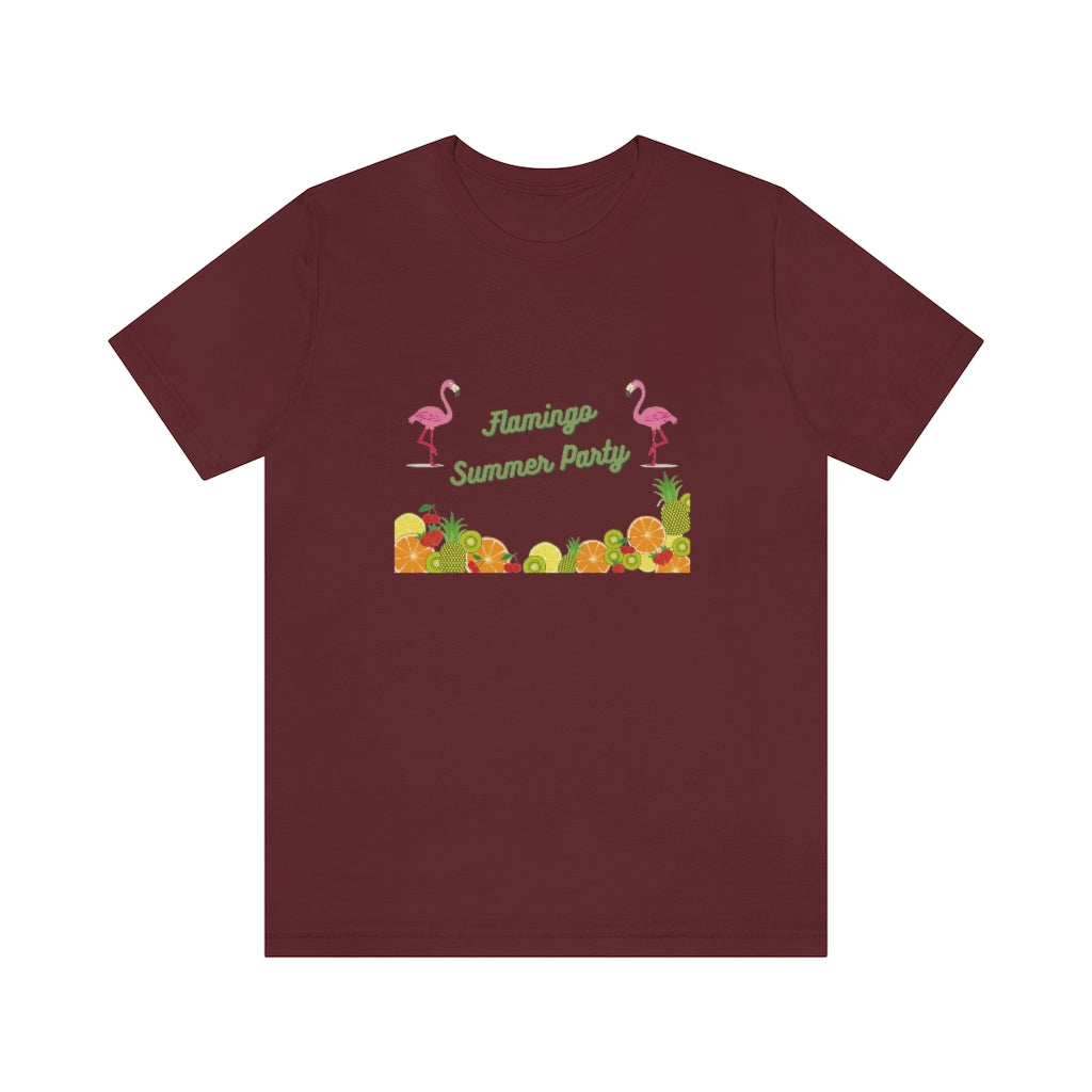 Flamingo Sumer Party Unisex Jersey Short Sleeve Tee
