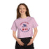 Memorial Day  Land Of The Free Champion Women's Heritage Cropped T-Shirt