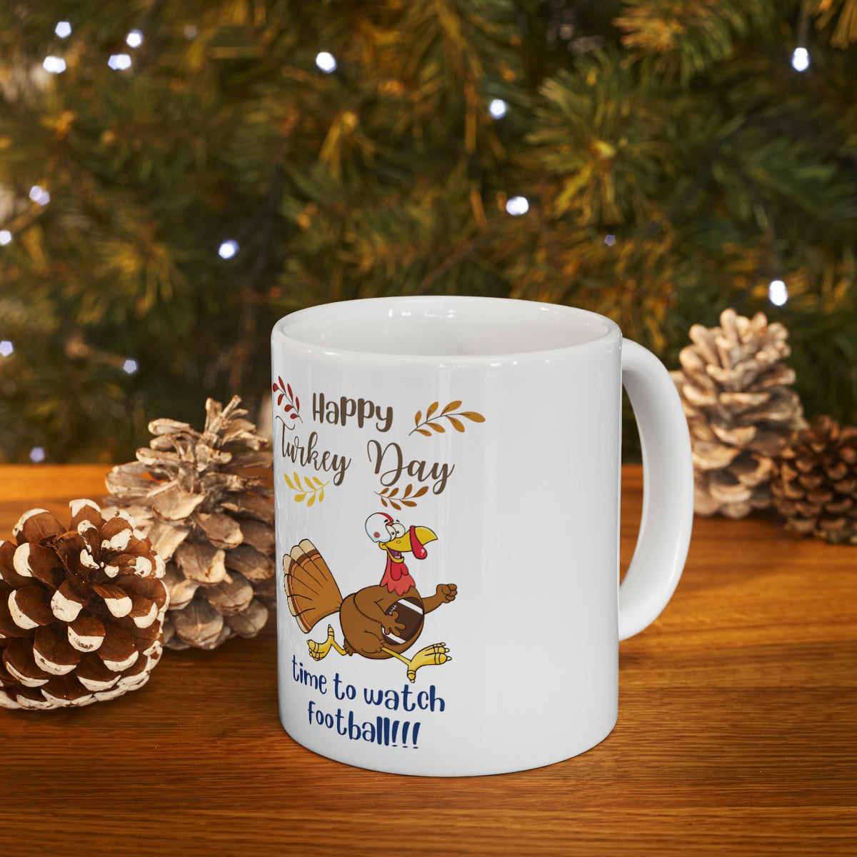 Happy Turkey Day Ceramic Mug 11oz