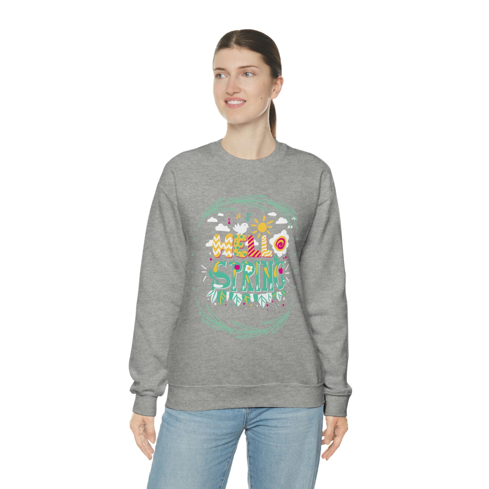 Hello Spring Unisex Heavy Blend™ Crewneck Sweatshirt