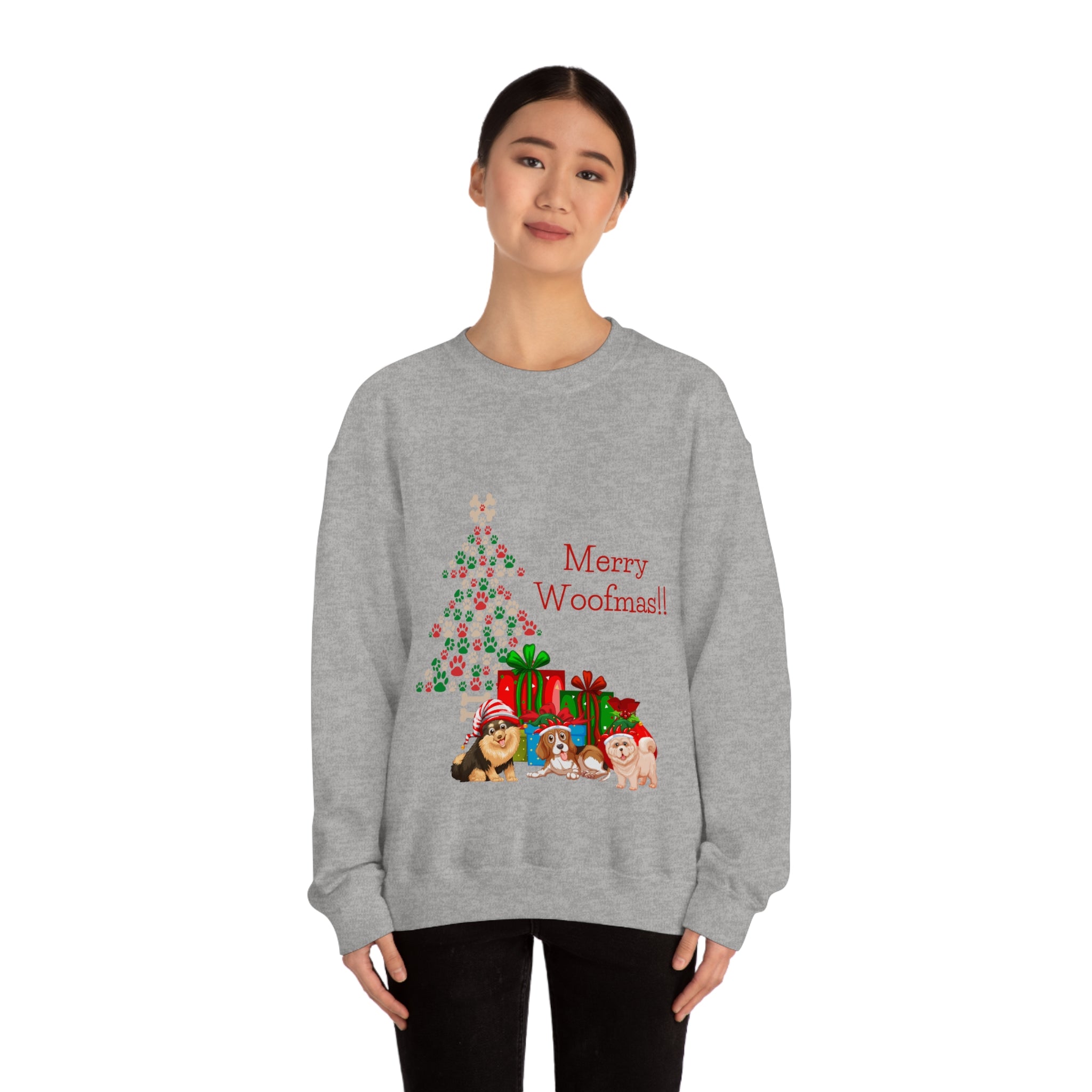 Merry Woolfmas Unisex Heavy Blend™ Crewneck Sweatshirt