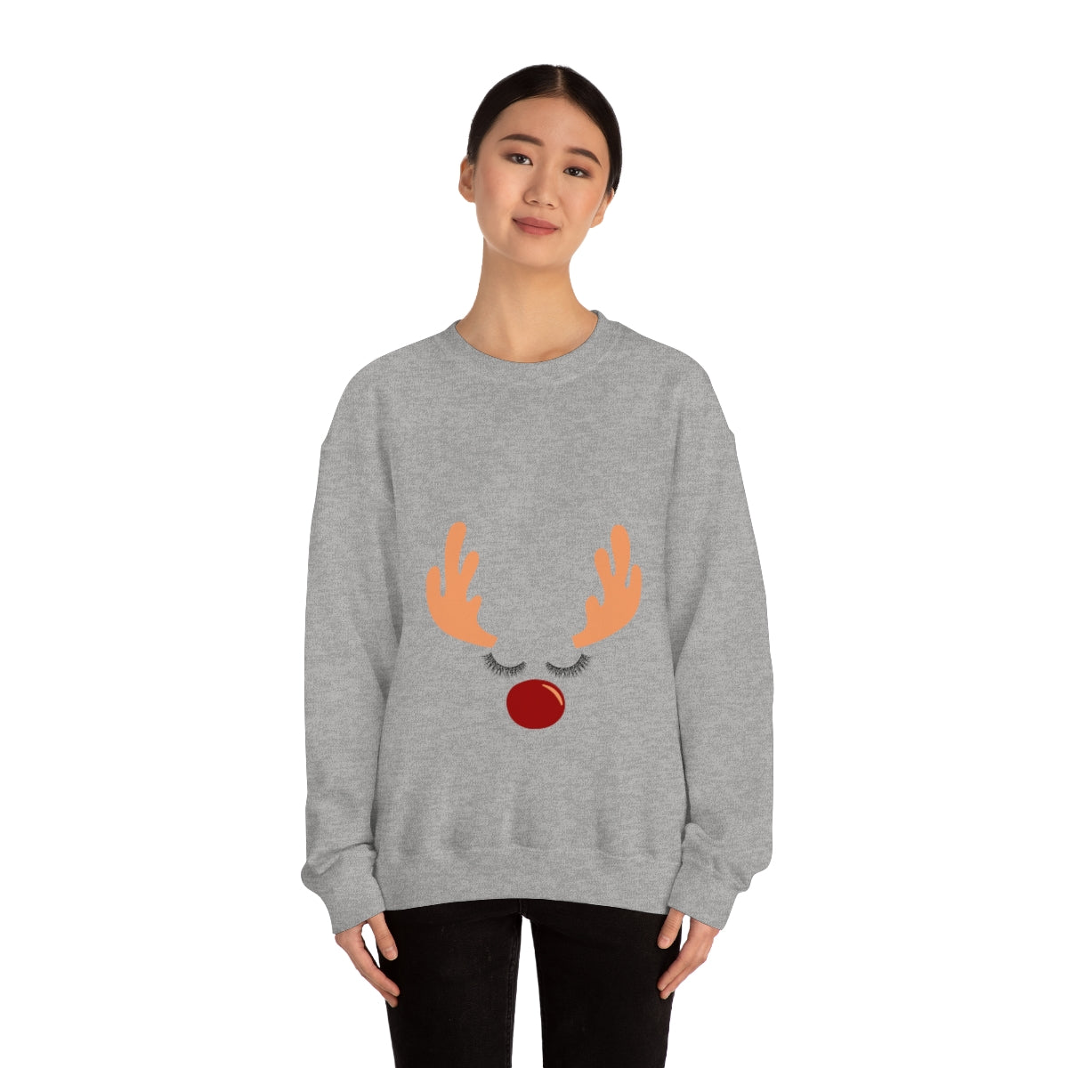 Reindeer Christmas Unisex Heavy Blend™ Crewneck Sweatshirt