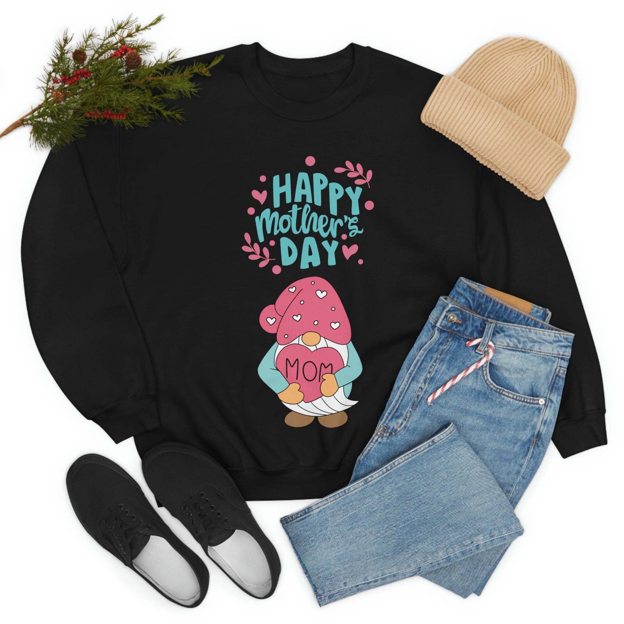 Happy Mother's Day Gnome Unisex Heavy Blend™ Crewneck Sweatshirt